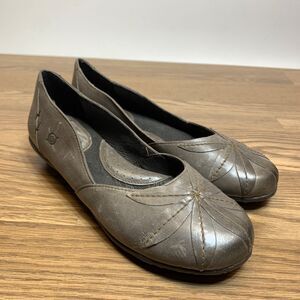 Born Charlotte Women Brown Leather Ballet Flat Shoe Size 7.5M EUR 38.5